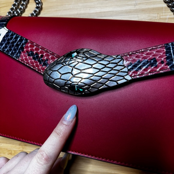 🐍GUCCI🐍Lilith Snakeskin Flap Shoulder Bag - Picture 15 of 15